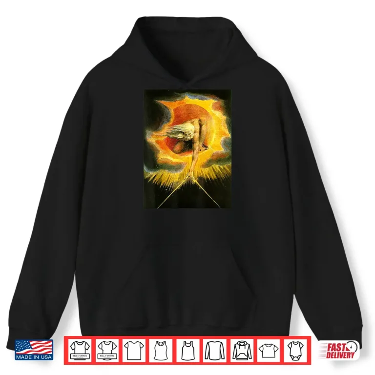 Hoodie Ancient of Days Painting by William Blake Seventeen Ninety Four Shirt