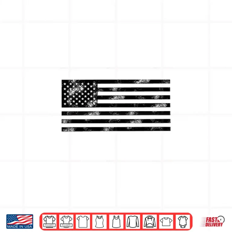 Design Black Grunge Distressed Flag Professional Graphic Shirt