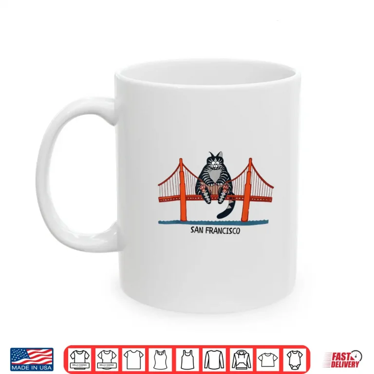 Mug Kliban Cat San Francisco Golden Gate Professional Graphic Shirt