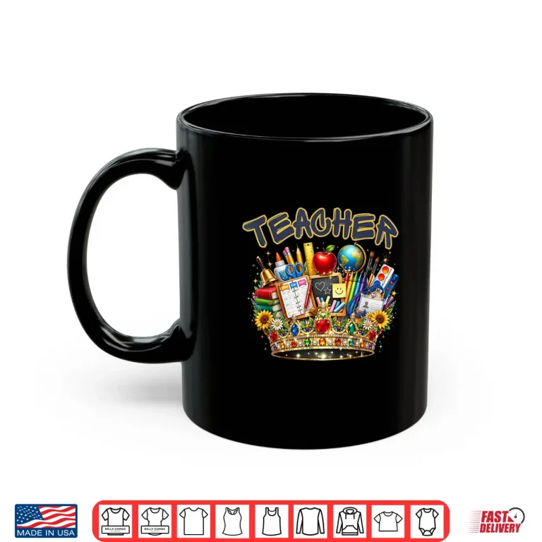 Mug Teacher Crown Professional Academic Graphic Identity Shirt