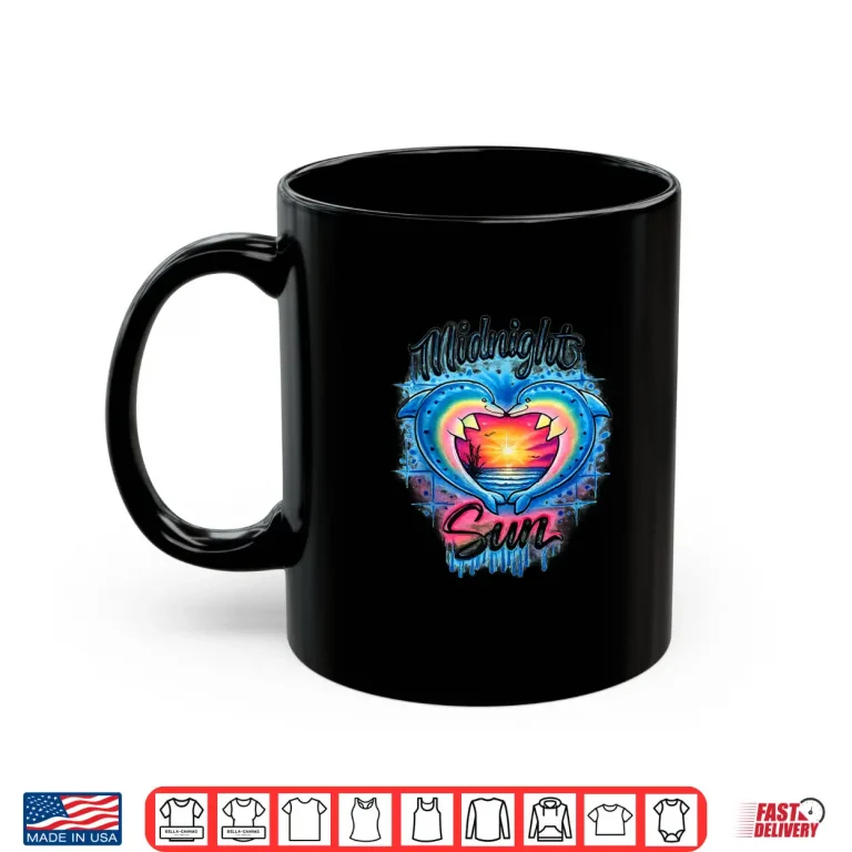 Mug Vintage Retro Larsson Midnight Sun Dolphin Graphic Shirt