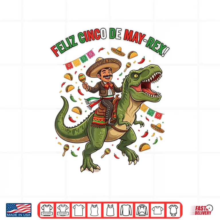 Design Dino Cinco De Mayo Kids Mexican Fiesta Boys Sombrero Shirt