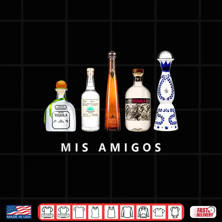 Design Mis Amigos Tequila Funny Cinco De Mayo Mexican Party Shirt
