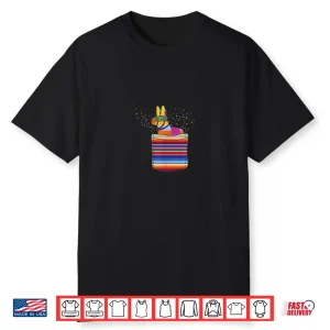 Pocket Pinata Blanket Serape Fiesta Party Mexican Shirt