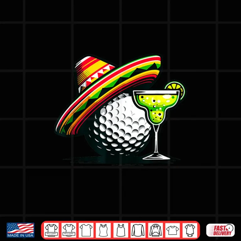 Design Cinco de Mayo Golf Ball With Sombrero and Margarita Golfer Shirt
