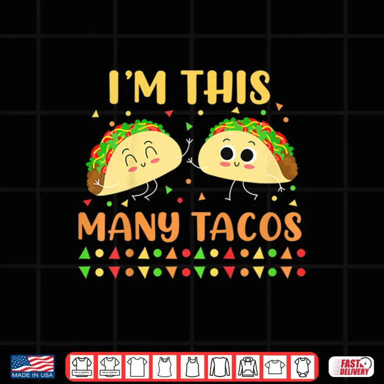 Design Kids Im This Many Tacos Second Birthday Party Cinco De Mayo Shirt