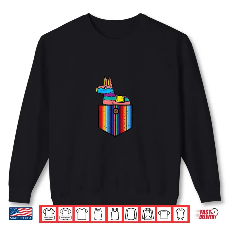 Sweatshirt Pocket Pinata Serape Cinco De Mayo Mexican Fiesta Party Kids Shirt