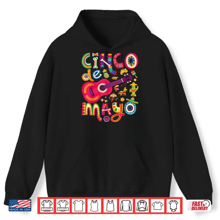 Hoodie Cinco de Mayo Tee Mexican Taco Guitar Fiesta Cinco de Mayo Shirt