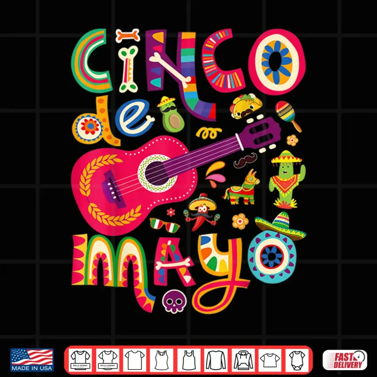 Design Cinco de Mayo Tee Mexican Taco Guitar Fiesta Cinco de Mayo Shirt