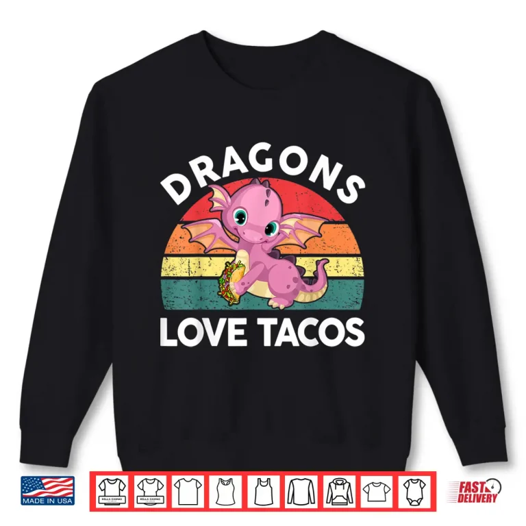 Sweatshirt Dragons Love Tacos Shirt Cinco De Mayo Kids Boy Toddler Baby Shirt