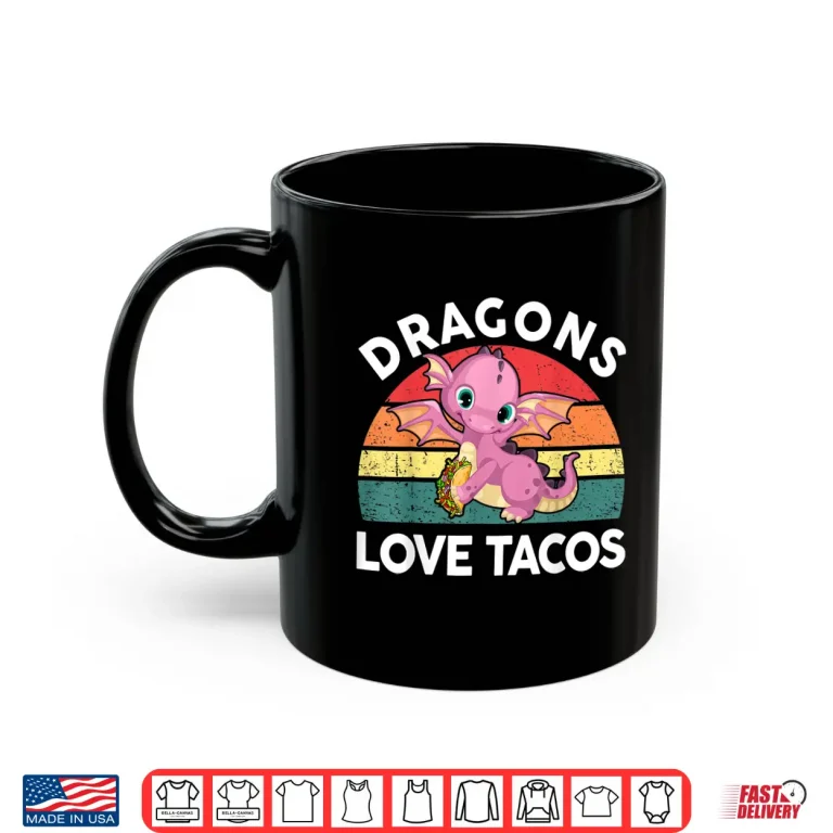 Mug Dragons Love Tacos Shirt Cinco De Mayo Kids Boy Toddler Baby Shirt
