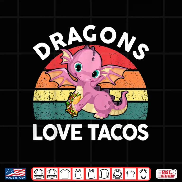 Design Dragons Love Tacos Shirt Cinco De Mayo Kids Boy Toddler Baby Shirt