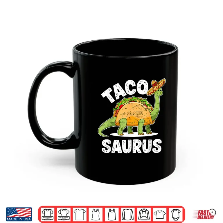 Mug Taco T Rex Dinosaur Dino Cinco De Mayo Boys Toddlers Kids Shirt