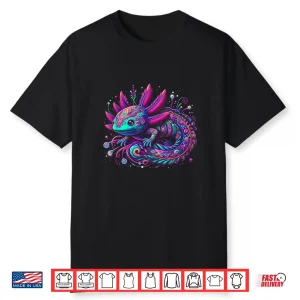 Axolotl Art Aztec Mexican Salamander Mexico Cinco De Mayo Shirt
