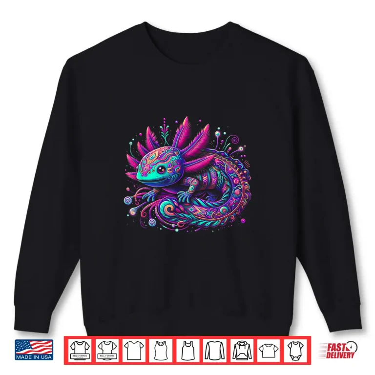 Sweatshirt Axolotl Art Aztec Mexican Salamander Mexico Cinco De Mayo Shirt