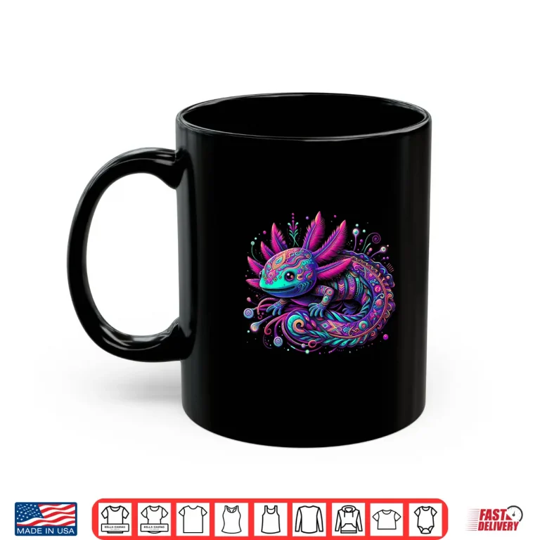 Mug Axolotl Art Aztec Mexican Salamander Mexico Cinco De Mayo Shirt