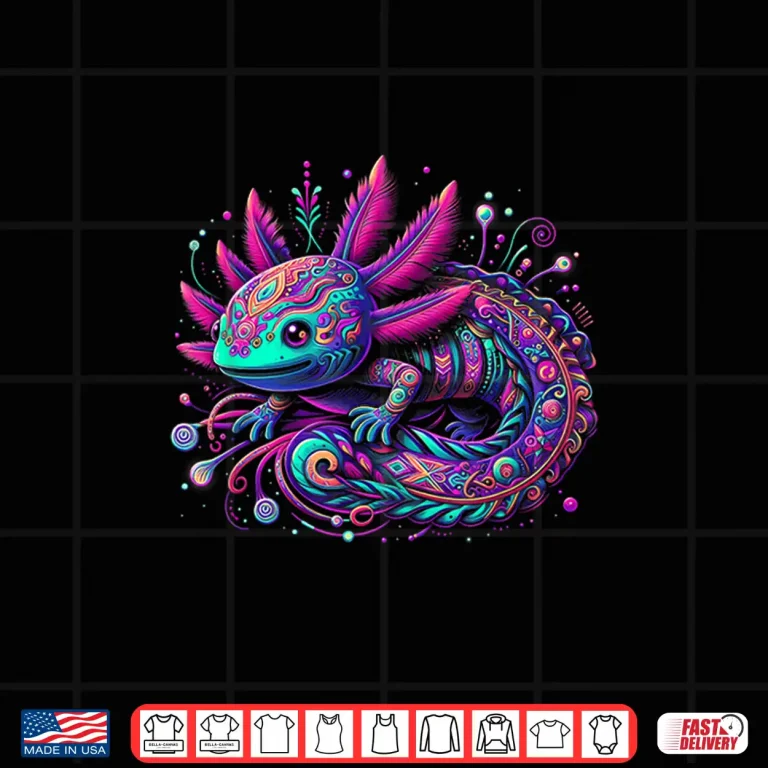 Design Axolotl Art Aztec Mexican Salamander Mexico Cinco De Mayo Shirt