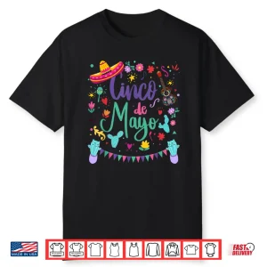Cinco De Mayo Sombrero Guitar,Cactus Fiesta Shirt