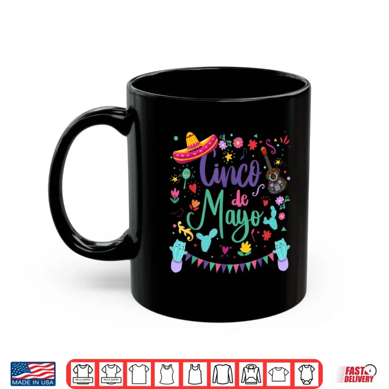Mug Cinco De Mayo Sombrero GuitarCactus Fiesta Shirt