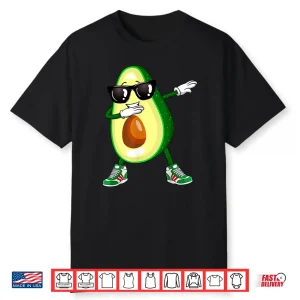 Dabbing Avocado Shirt Funny Vegan Food Lover Tee Kids Women