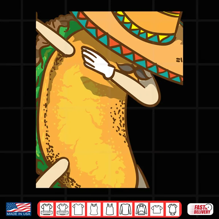Design Dabbing Taco Sombrero Hoodie Taco Cinco De Mayo Addicts Gift