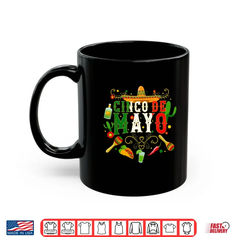 Mug Fiesta Cinco De Mayo T Shirts Men Women Tshirt Taco Shirt