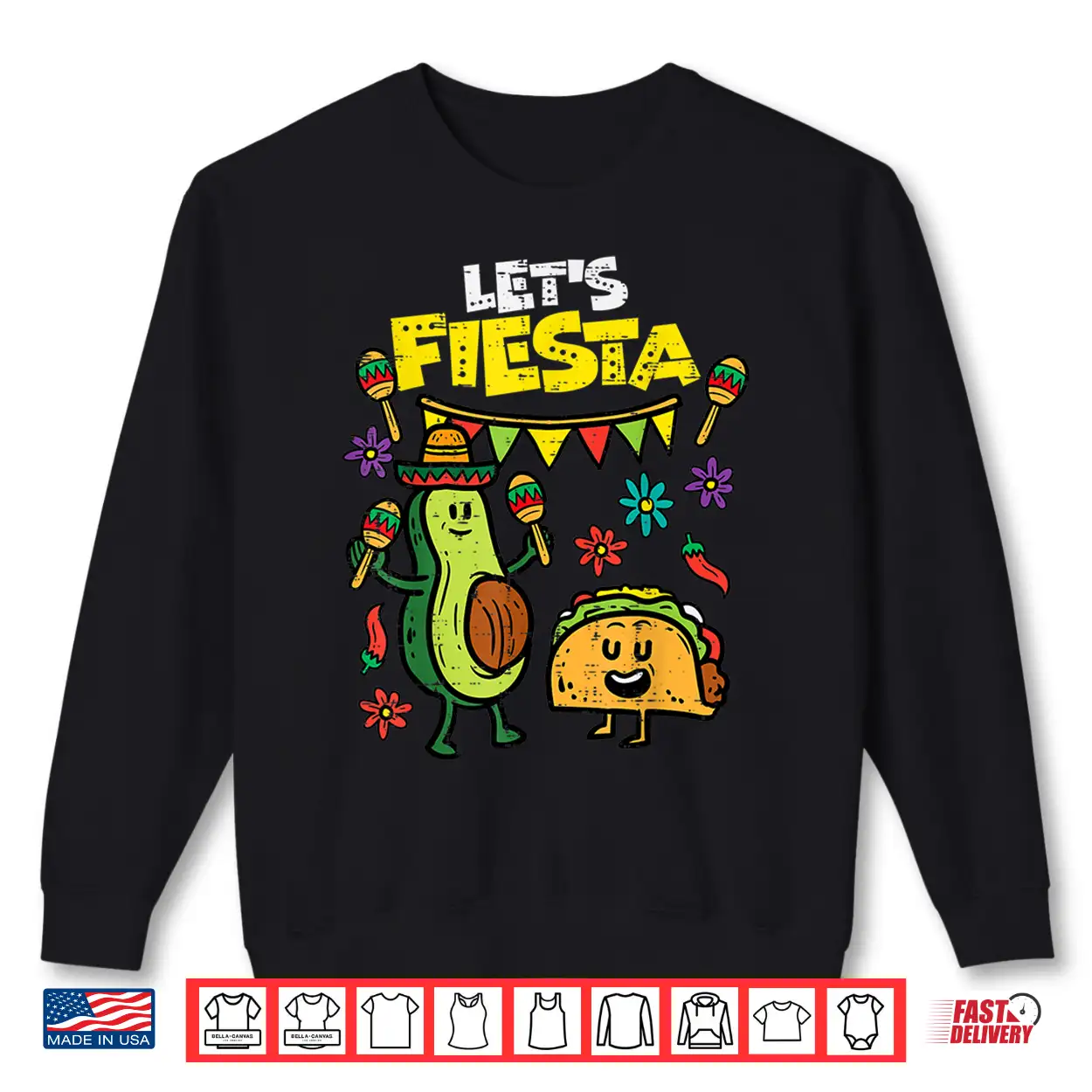 Lets Fiesta Taco Avocado Funny Cinco De Mayo Mexican Party Shirt Lets Fiesta Taco Avocado Funny Cinco De Mayo Mexican Party Shirt