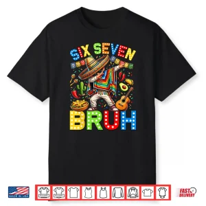 Mexican Boy Dabbing Poncho Cinco De Mayo Six Seven Bruh Boys Shirt
