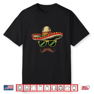 Sombrero Face Cinco De Mayo Mexican Party For Mens Kids Boys Shirt