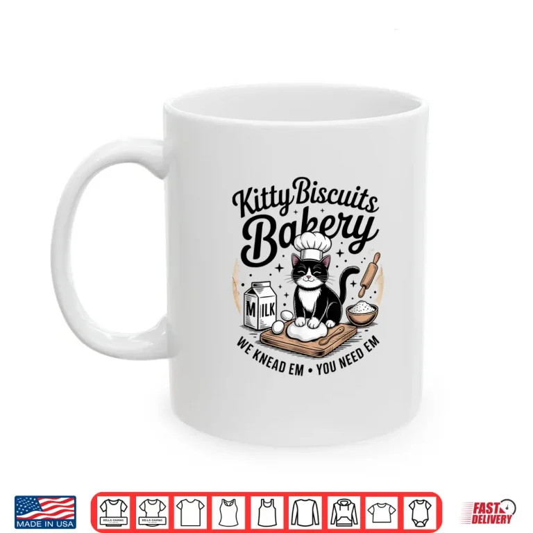 Mug Cute Kitty Biscuits Bakery Funny Cat Lovers Humor Shirt