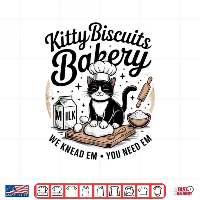 Design Cute Kitty Biscuits Bakery Funny Cat Lovers Humor Shirt