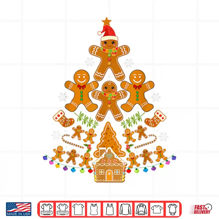 Design Gingerbread Christmas Tree Lights Cookie Baking Team Shirt