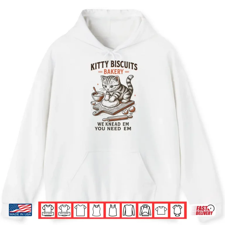 Hoodie Kitty Biscuits Bakery Funny Cat Mom Cat Lover Shirt