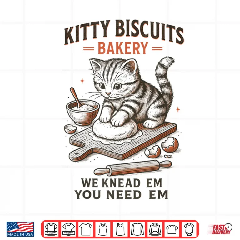 Design Kitty Biscuits Bakery Funny Cat Mom Cat Lover Shirt