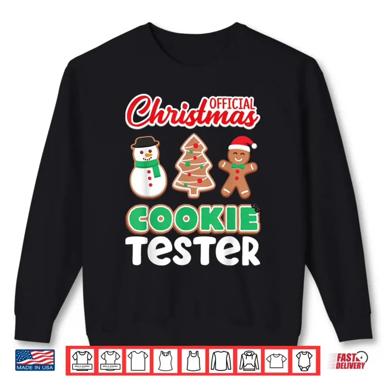 Sweatshirt Official Christmas Cookie Tester Baking Crew Toddler Shirt