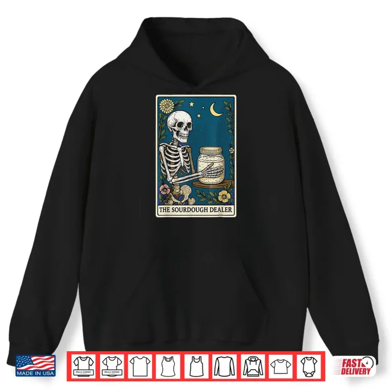 Hoodie The Sourdough Dealer Tarot Card Professional Graphic Shirt