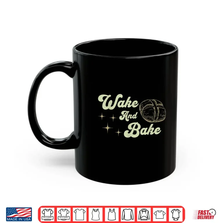 Mug Wake And Bake Retro Baking Professional Women Shirt