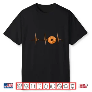 Bagel Heartbeat Ekg Pulse Cardio Baker Bagel Lover Shirt