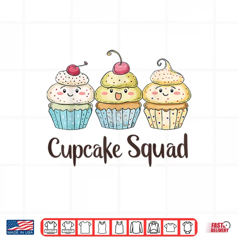 Design Cupcake Squad Cupcakes Food Professional Graphic Identity Shirt
