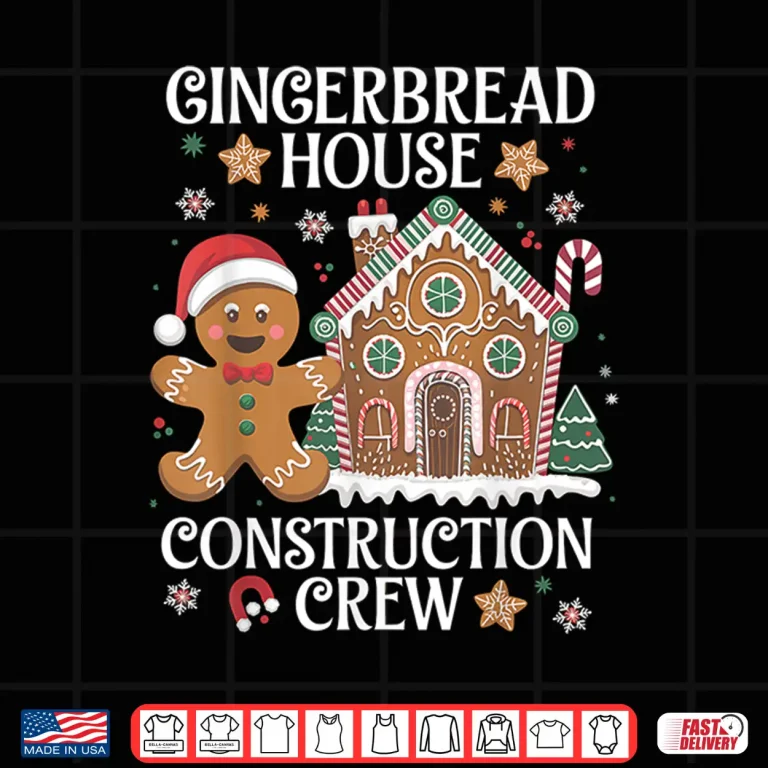 Design Gingerbread House Construction Crew Decorating Baking Shirt