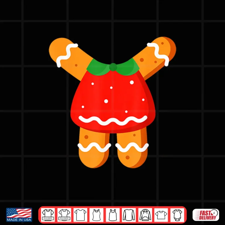 Design Gingerbread Women Girls Body Costume Graphic Identity Shirt
