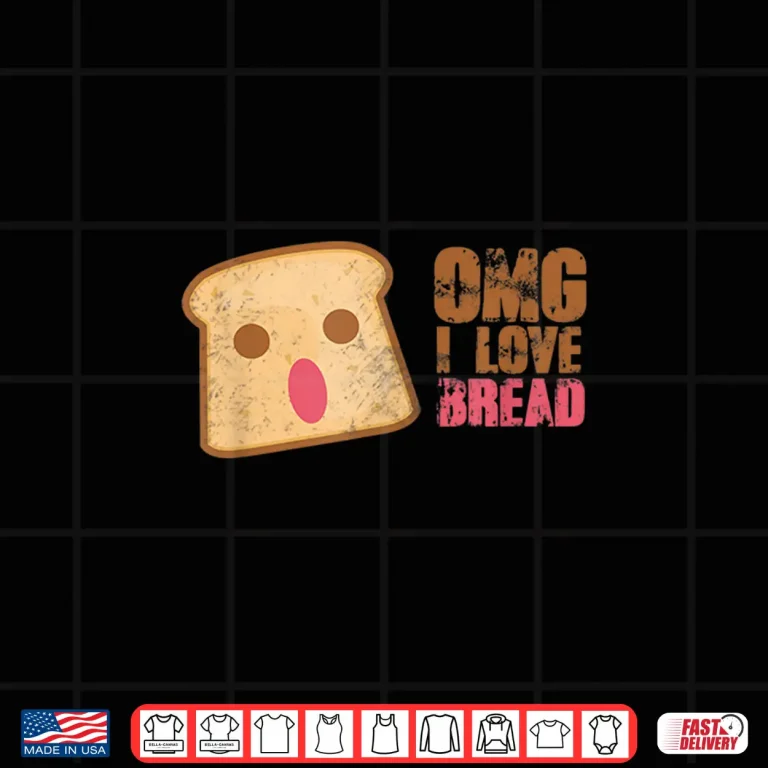 Design I Love Bread Shirt Funny Bread Lover Gift Baker Tee