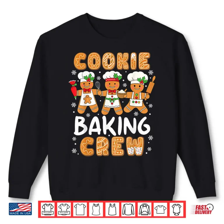 Sweatshirt Cookie Baking Crew Christmas Funny Gingerbread Lovers Kids Shirt