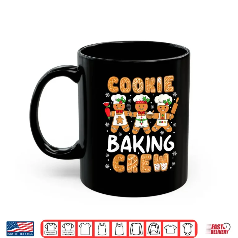 Mug Cookie Baking Crew Christmas Funny Gingerbread Lovers Kids Shirt