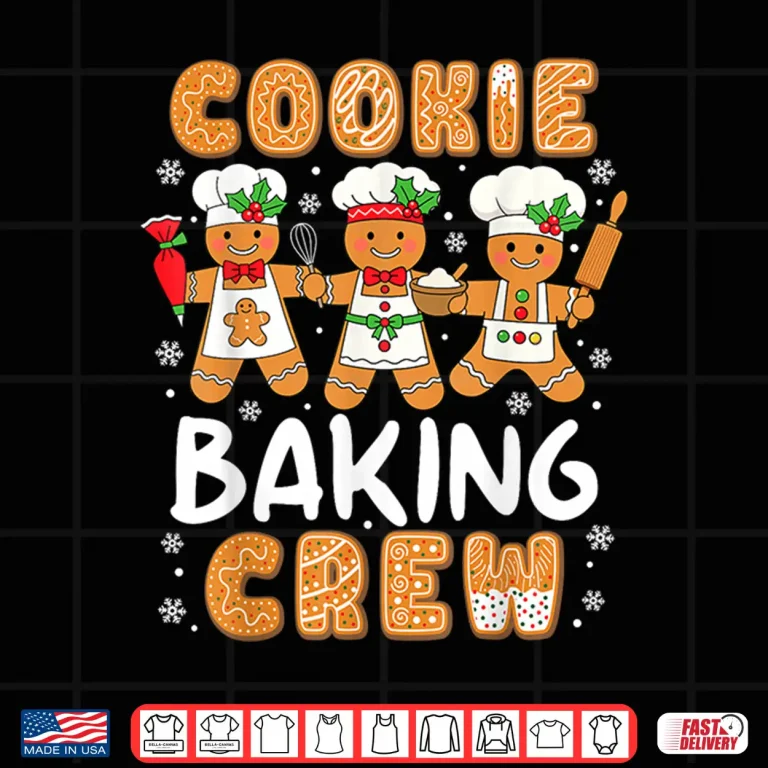 Design Cookie Baking Crew Christmas Funny Gingerbread Lovers Kids Shirt