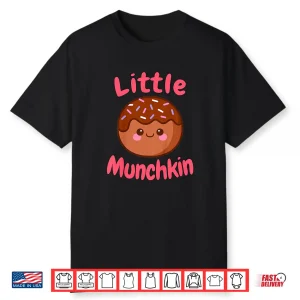 Little Munchkin Donut Lover Kids Foodie Baking Kids Toddler Shirt