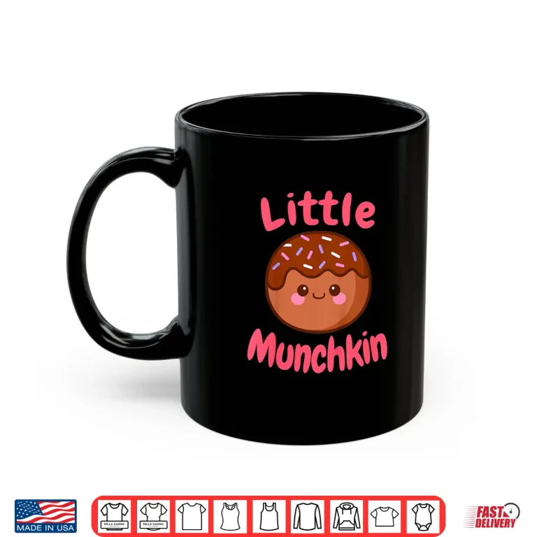 Mug Little Munchkin Donut Lover Kids Foodie Baking Kids Toddler Shirt