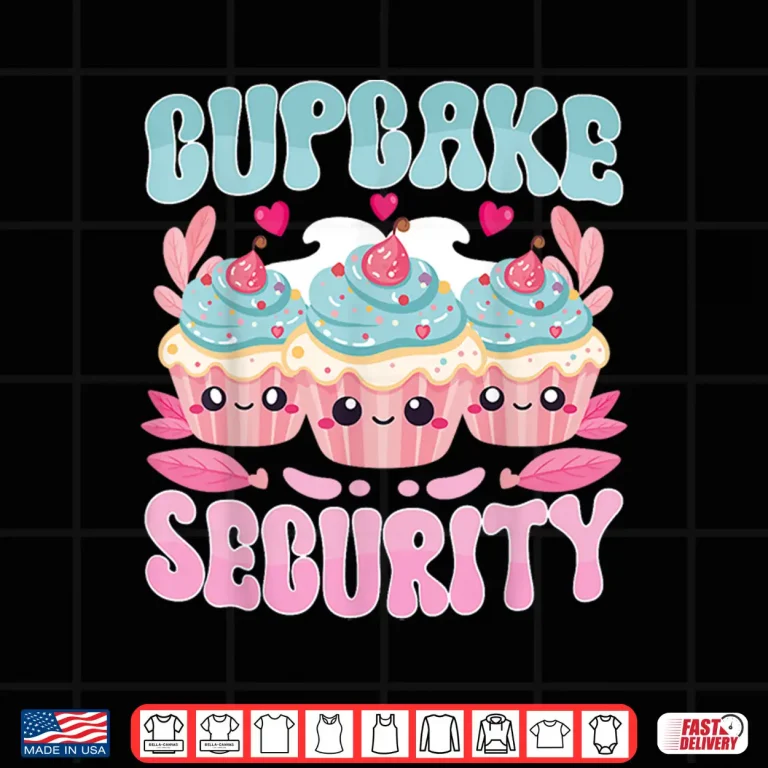 Design Cute Kawaii Dessert Cupcake Security Pastry Chef Shirt