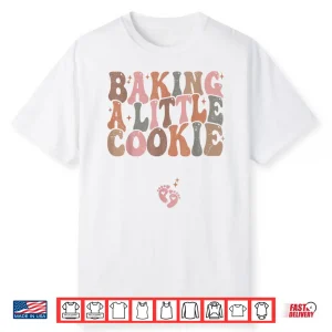 Baking A Little Cookie Christmas Pregnancy Announcement Shirt