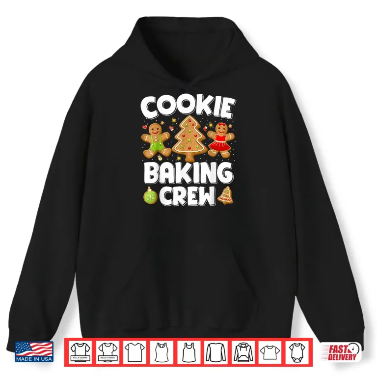 Hoodie Cookie Baking Crew Christmas Gingerbread Team Squad Family Shirt